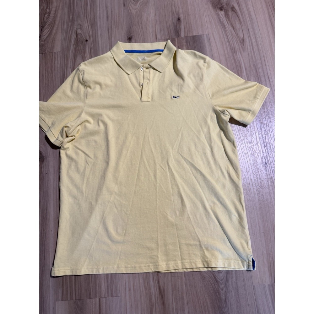 Vineyard Vines Men's Yellow Polo Shirt Size XL‎ Short Sleeve